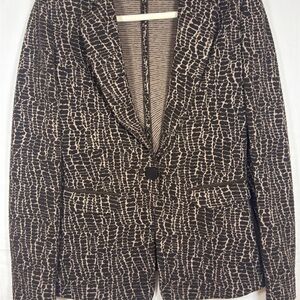Armani Collezioni Black and Brown Textured Blazer